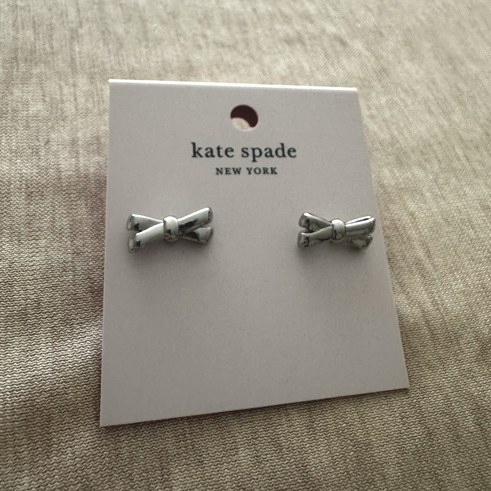 KATE SPADE Silver Bow Earrings